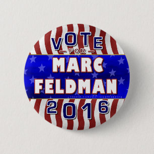 Marc Feldman President 2016 Verkiezingslibertarian Ronde Button 5,7 Cm