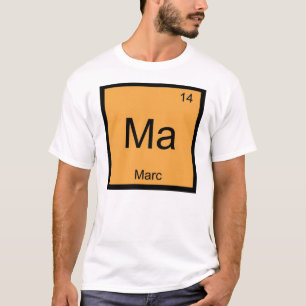 Marc Naam Chemie Element Periodiek Systeem T-shirt