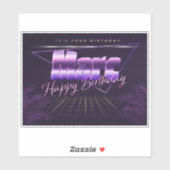 Marc Prénom lila retro Sticker (Feuille)