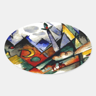 Marc - Sonatine voor Violin en Piano Ovale Sticker