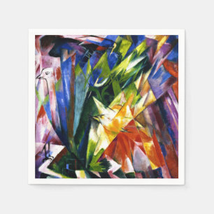 Marc - Vogels, kleurrijk kunstschilderij Servet