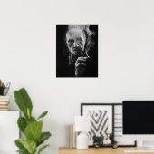 Marcel Duchamp (met pijp) Fine Art Print (Thuiskantoor)