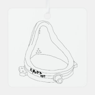Marcel Duchamp's Fontein R.Mutt 1917 Metalen Ornament