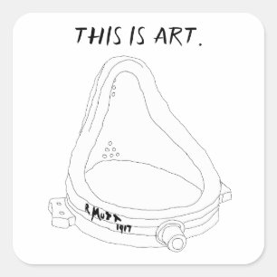 Marcel Duchamp's Fontein R.Mutt 1917 Vierkante Sticker