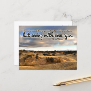 Marcel Proust Inspirerend Quote "New eyes" Briefkaart