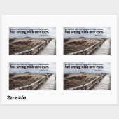 Marcel Proust Inspirerend Quote "New eyes" Rechthoekige Sticker (Vel)