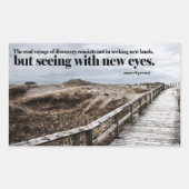 Marcel Proust Inspirerend Quote "New eyes" Rechthoekige Sticker (Voorkant)