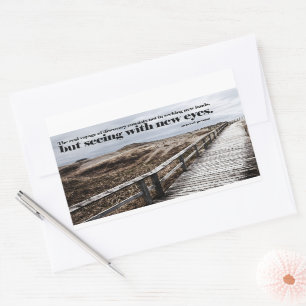 Marcel Proust Inspirerend Quote "New eyes" Rechthoekige Sticker