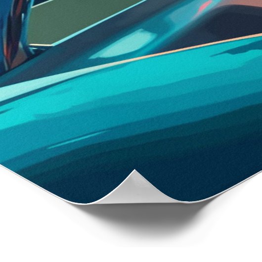 Marcela geniet van een Miami-zonsondergang op het Poster (Hoek)