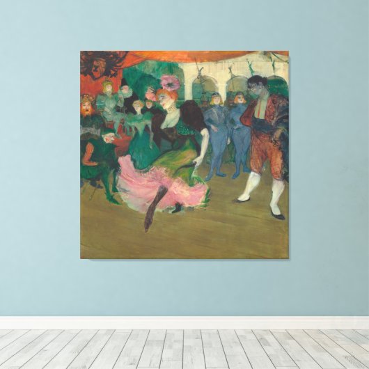 Marcelle Lender danst de Bolero in Chilpéric Canvas Afdruk (Insitu (Houten vloer))