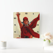 Marcello Dudovich Art Deco “Reclame voor camera's” Vierkante Klok (Huis)