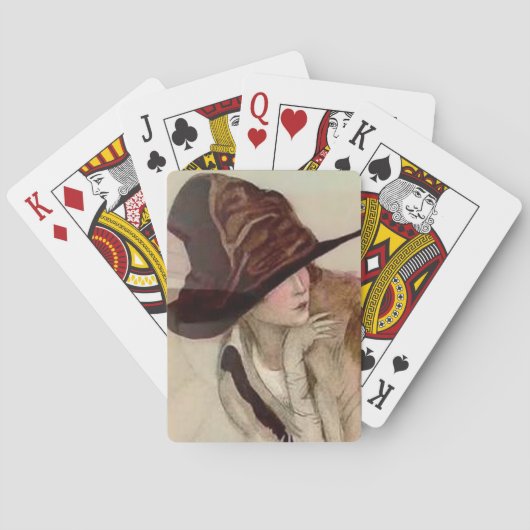 Marcello Dudovich Jonge vrouwen met hoeden Illustr Speelkaarten (Achterkant)