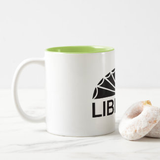 Marcellus Township Wood Memorial Library Coffee Mu Tweekleurige Koffiemok