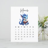 March Baby Dragon Art Print Storybook Dragon (Staand voorkant)