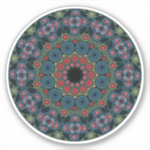 March Birthstone Bloodstone Mandala Sticker