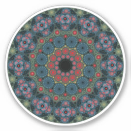 March Birthstone Bloodstone Mandala Sticker