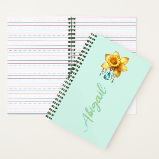 March Bloom Personalized Keepsake  Notitieboek (Binnen)