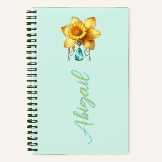 March Bloom Personalized Keepsake  Notitieboek (Voorkant)