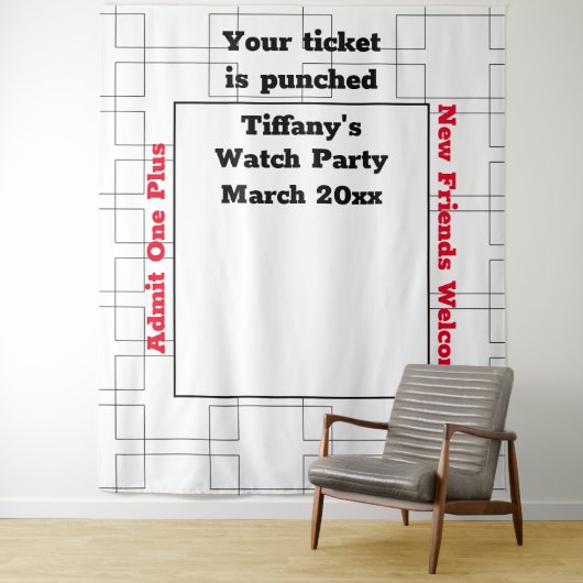 March Bracket Basketbal Watch Party Achtergrond Wandkleed (In situ)