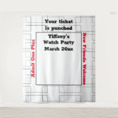 March Bracket Basketbal Watch Party Achtergrond Wandkleed (Voorkant)