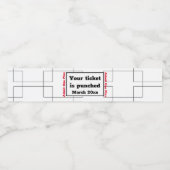 March Bracket Basketbal Watch Party Sjabloon Waterfles Etiket (Enkel label)