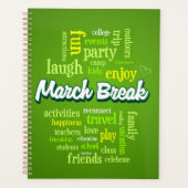 March Break Word Cloud Typography School Vacation (Devant)