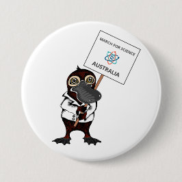 March for Science Australia - Platypus - Ronde Button 7,6 Cm