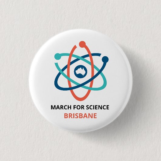 March for Science - Brisbane - Ronde Button 3,2 Cm (Voorkant)