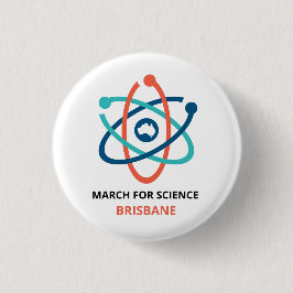 March for Science - Brisbane - Ronde Button 3,2 Cm