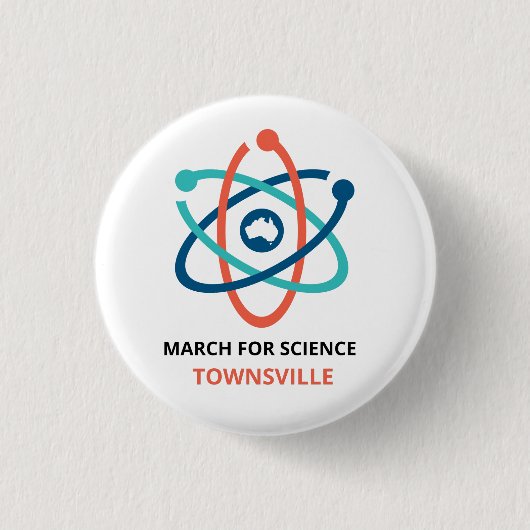 March for Science - Townsville - Ronde Button 3,2 Cm (Voorkant)