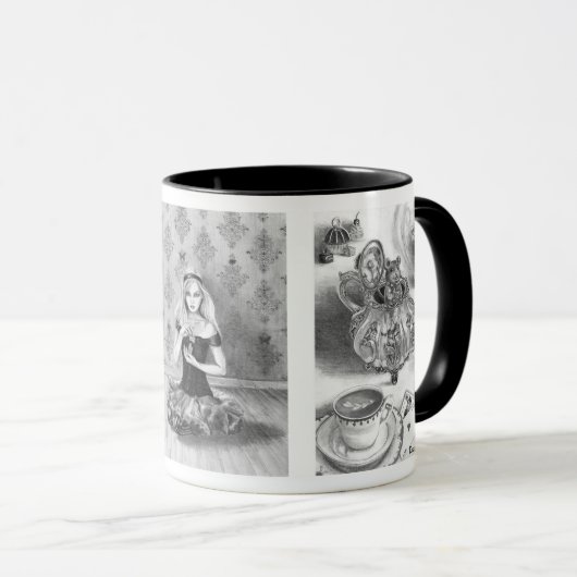 March Hare Dormouse Alice in Wonderland Mok (Voorkant rechts)