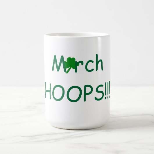 March HOOPS Basketbal Humor 15 oz. Mok (Center)