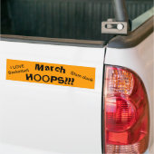 March HOOPS Liefde Basketbal Bumpersticker (Op Truck)