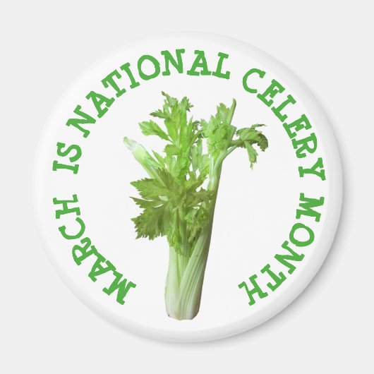 March is National Celery Month Holiday Magnet Magneet (Voorkant)