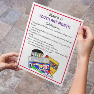 March is Youth Art Month   Onderwijs-Poster Flyer