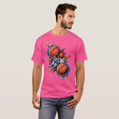 March Madness Fierce competitie basketbalspeler T-shirt (Voorkant volledig)