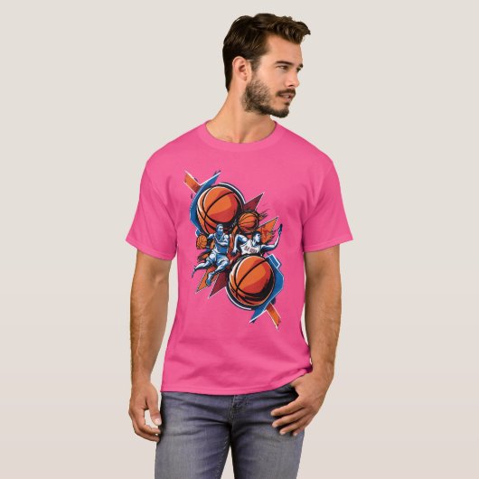 March Madness Fierce competitie basketbalspeler T-shirt (Voorkant volledig)