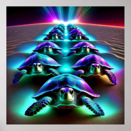 March Of The Neon Turtles Poster
