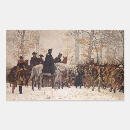 March to Valley Forge - William Trego (1883) Rechthoekige Sticker (Voorkant)