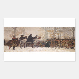 March to Valley Forge - William Trego (1883) Rechthoekige Sticker