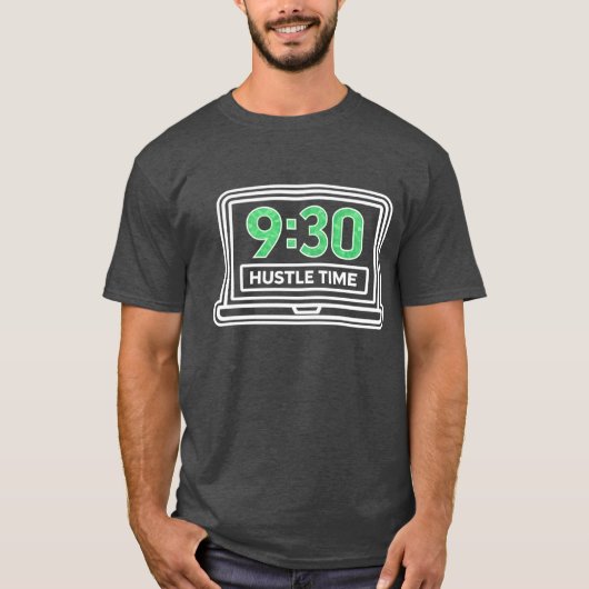 Marché agité des traders Ouverture à 9h30 T-shirt (Devant)