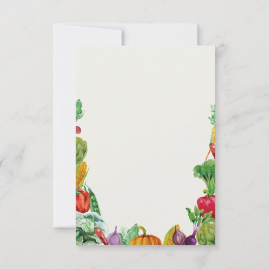 Marché agricole Invitation d'anniversaire avec lég (Dos)