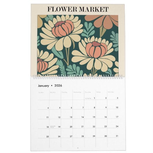 Marché aux fleurs 2 Calendrier Plutôt (Jan 2026)