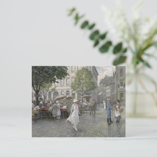 Marché aux fleurs briefkaart (Staand voorkant)