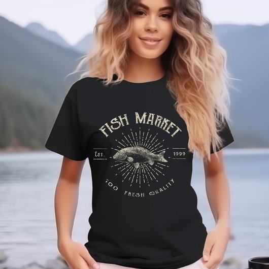 Marché aux Poissons 100 T-shirt frais de qualité
