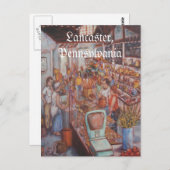 Marché central de Lancaster City PA Carte postale (Devant / Derrière)