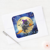 MARCHE Chien noir Chow chien autocollants Hallowee (Enveloppe)