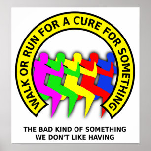 Marche Course Pour La Cure Affiche Signe Impressio
