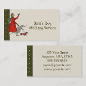 Marche de chien et carte de visite de services (Devant / Derrière)