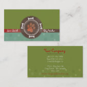 marche de chien et cartes de visite se reposants (Devant / Derrière)